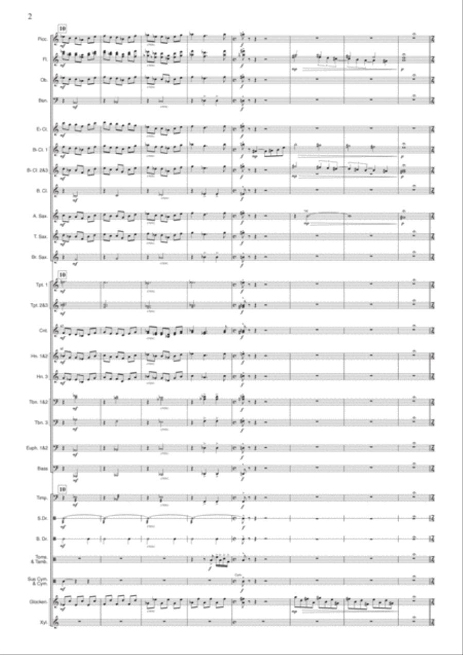 Beyond the Holizon, for Concert Band - Score Only Concert Band scores gallery preview page 6