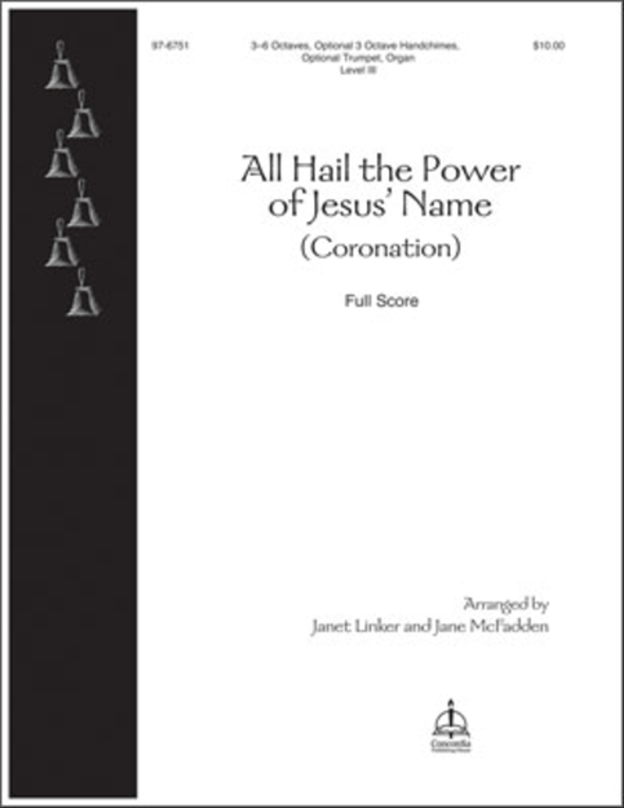 All Hail the Power of Jesus' Name (Full Score) (Linker) Handbell Choir scores gallery preview page 1