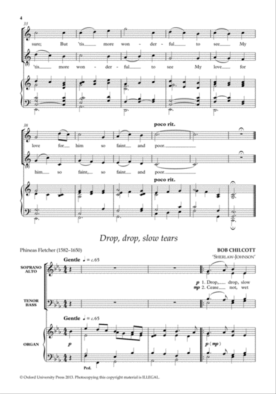 Five Passion Hymns Divisi scores gallery preview page 4