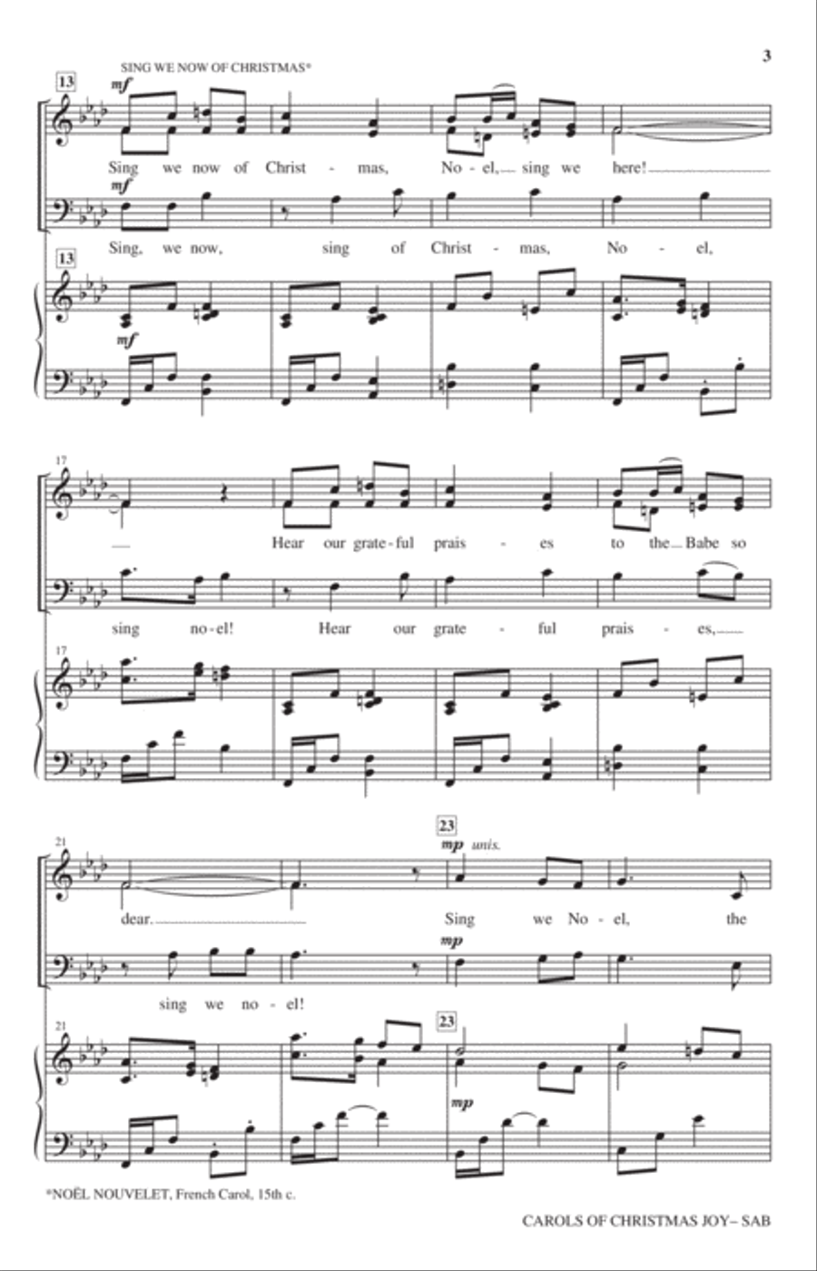 Carols Of Christmas Joy 3-Part scores gallery preview page 2