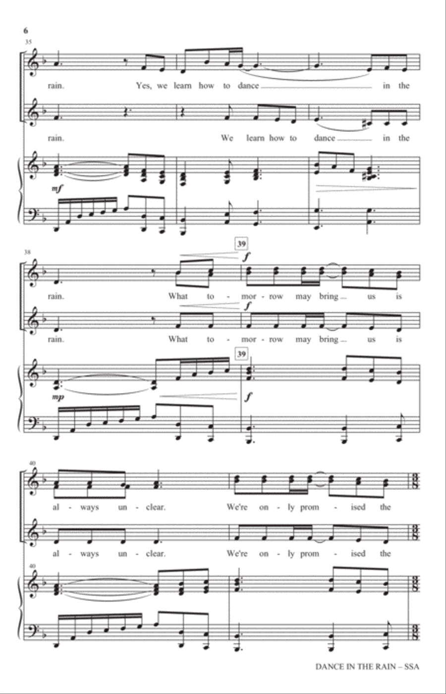 Dance In The Rain Dance In The Rain SSA scores gallery preview page 5