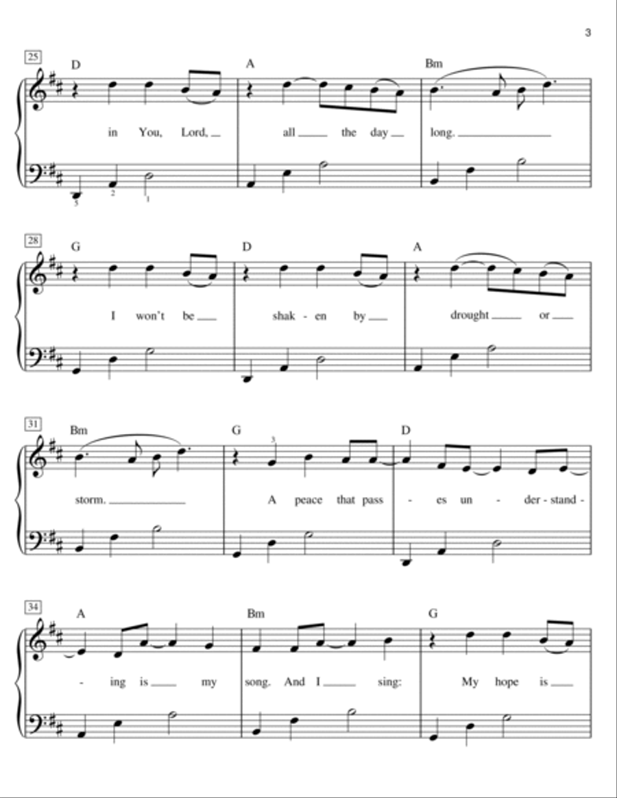 My Hope Is In You (arr. Phillip Keveren) Easy Piano scores gallery preview page 3