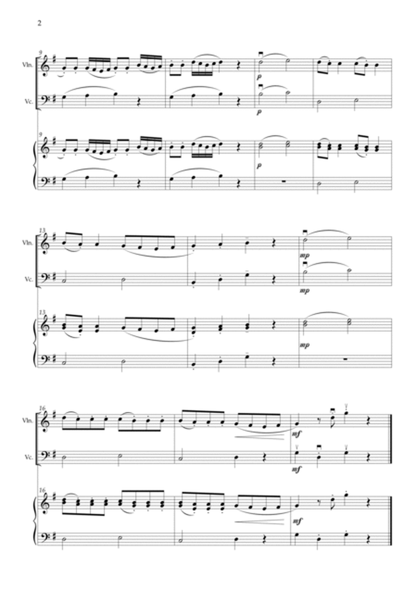 Serenade in G major, K. 525 / Eine kleine Nachtmusik /A Little Night Music - Violin, cello and piano image number null