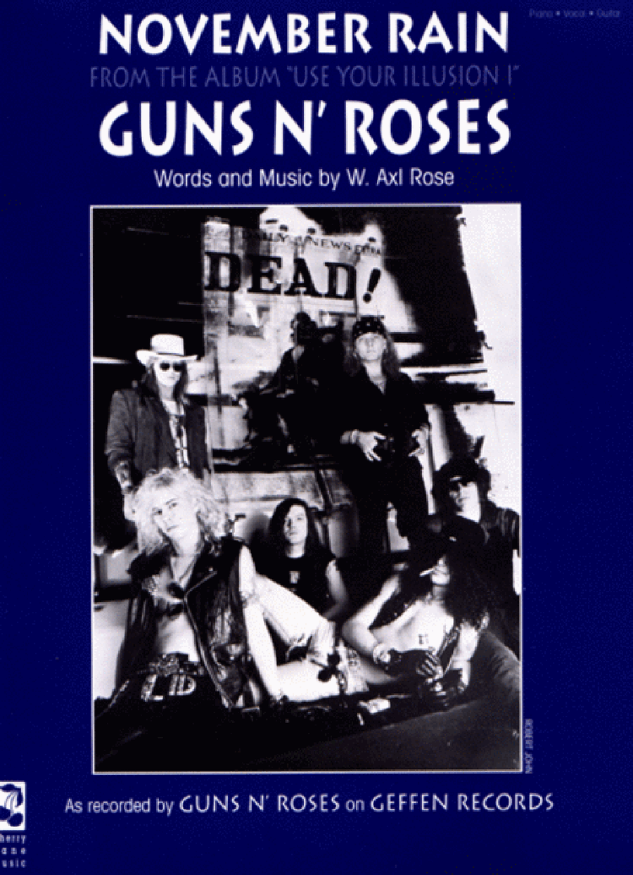 November Rain Piano, Vocal, Guitar scores gallery preview page 1