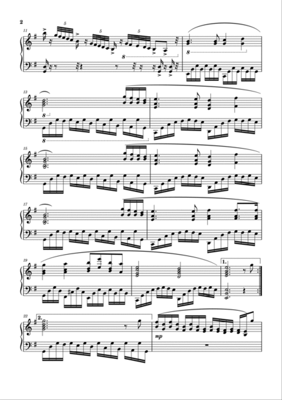 H2O Piano Solo scores gallery preview page 2