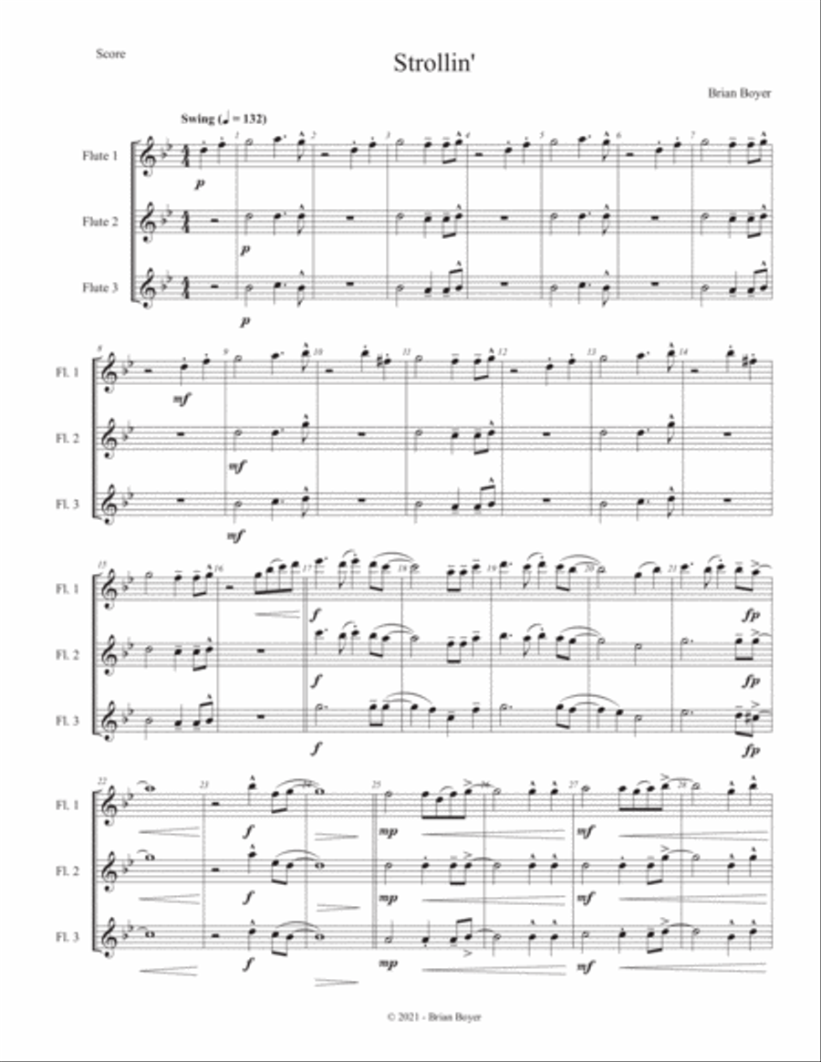 Strollin' Small Ensemble scores gallery preview page 5