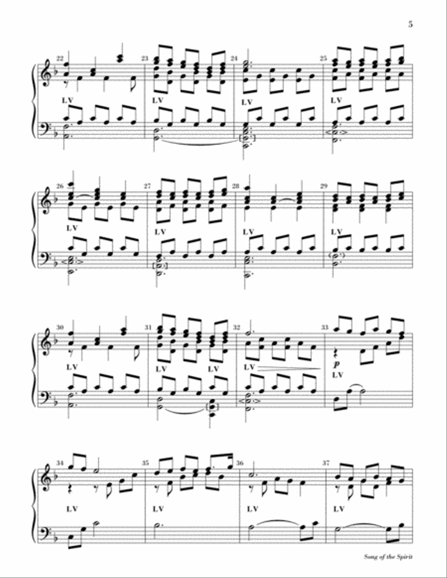 Song of the Spirit (Play the Sunset) 5-Octaves scores gallery preview page 4