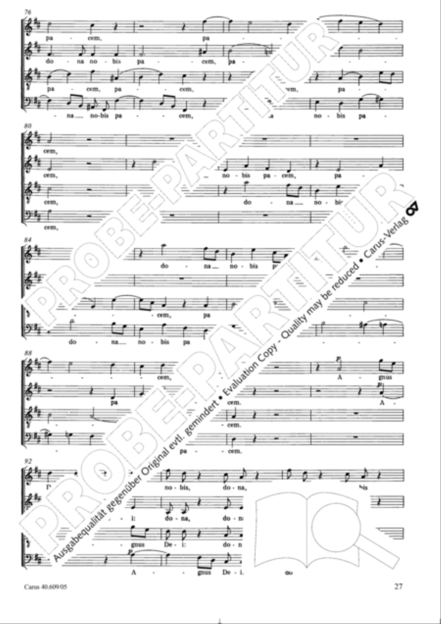 Missa in Angustiis 4-Part scores gallery preview page 28
