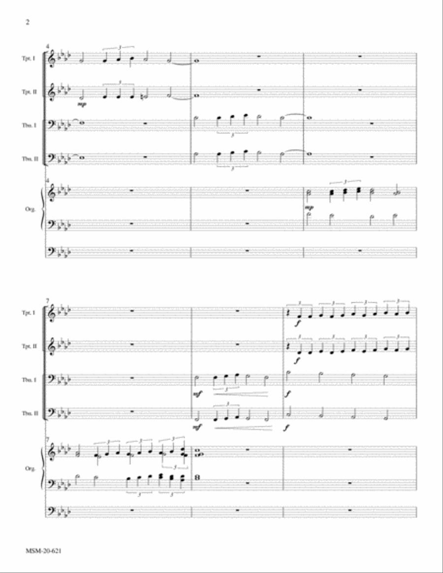 A Festive Hymn Setting on Ebenezer 4-Part scores gallery preview page 2