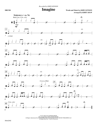 Imagine (arr. Kirby Shaw) - Drums