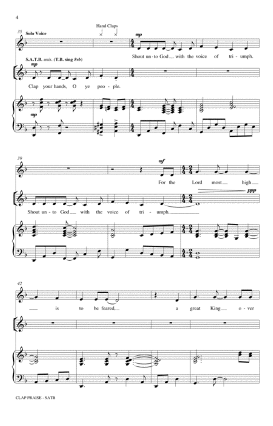 Clap Praise 4-Part scores gallery preview page 4