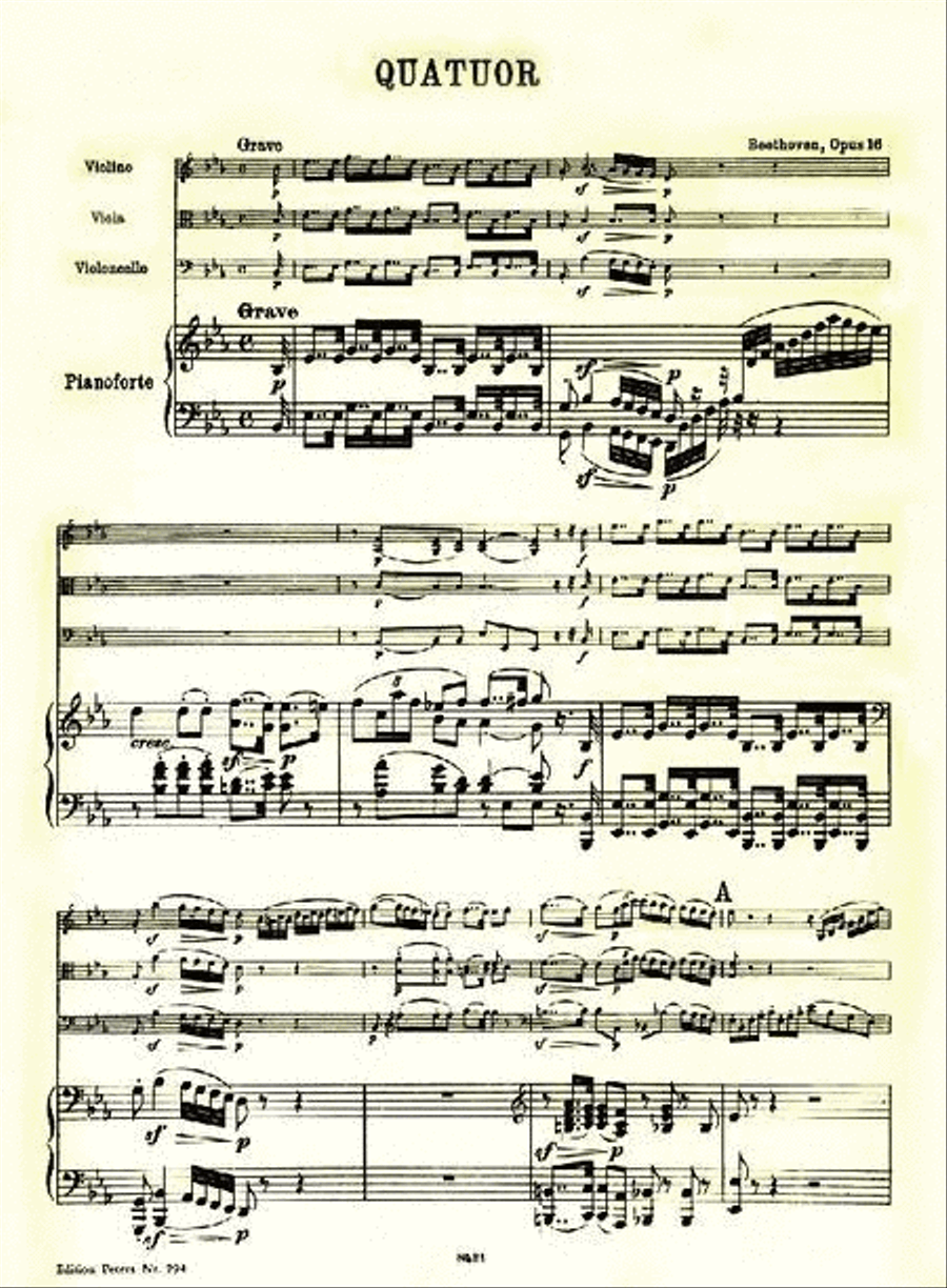 Piano Quartet in E flat Op. 16 Piano Quartet scores gallery preview page 2