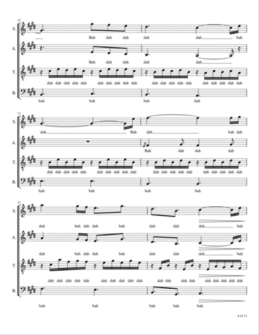 Waiting To Breathe 4-Part scores gallery preview page 5