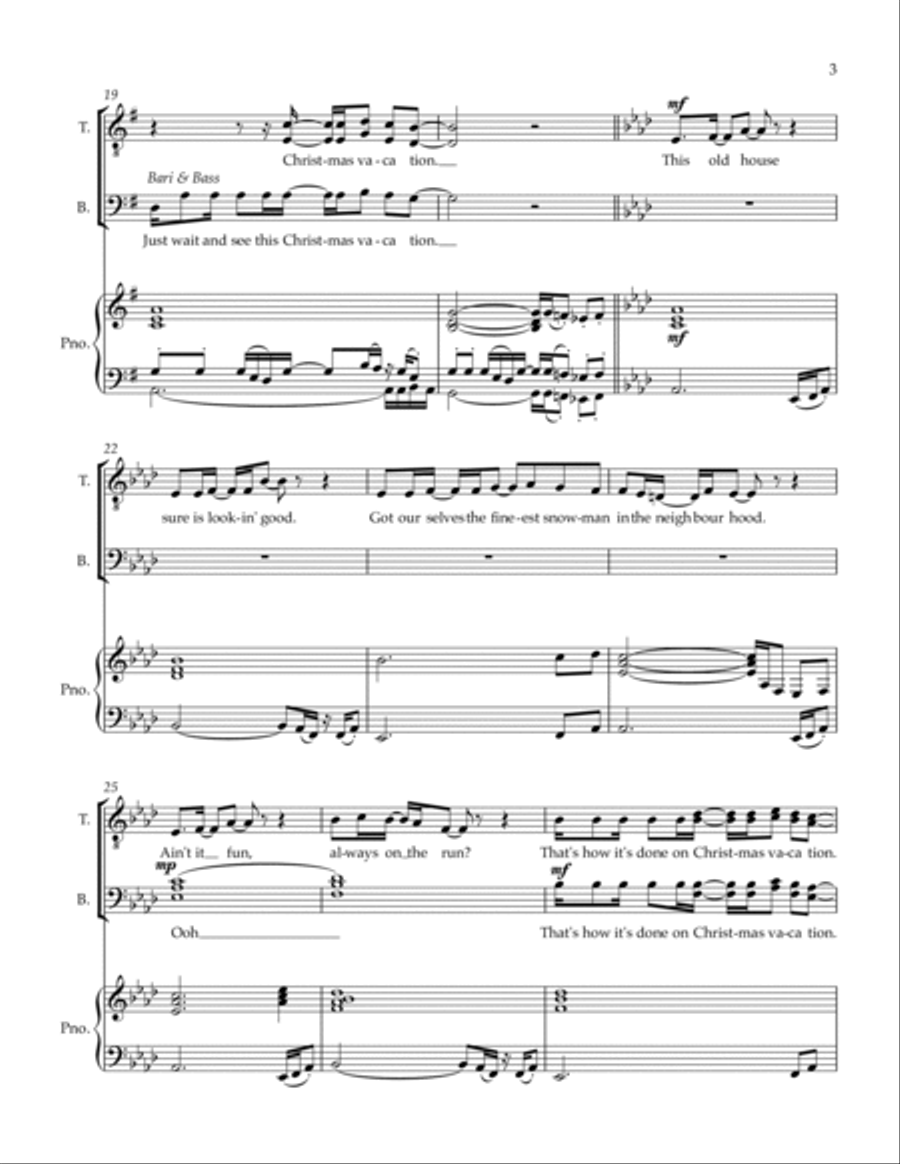 Christmas Vacation Christmas Vacation TTBB scores gallery preview page 4