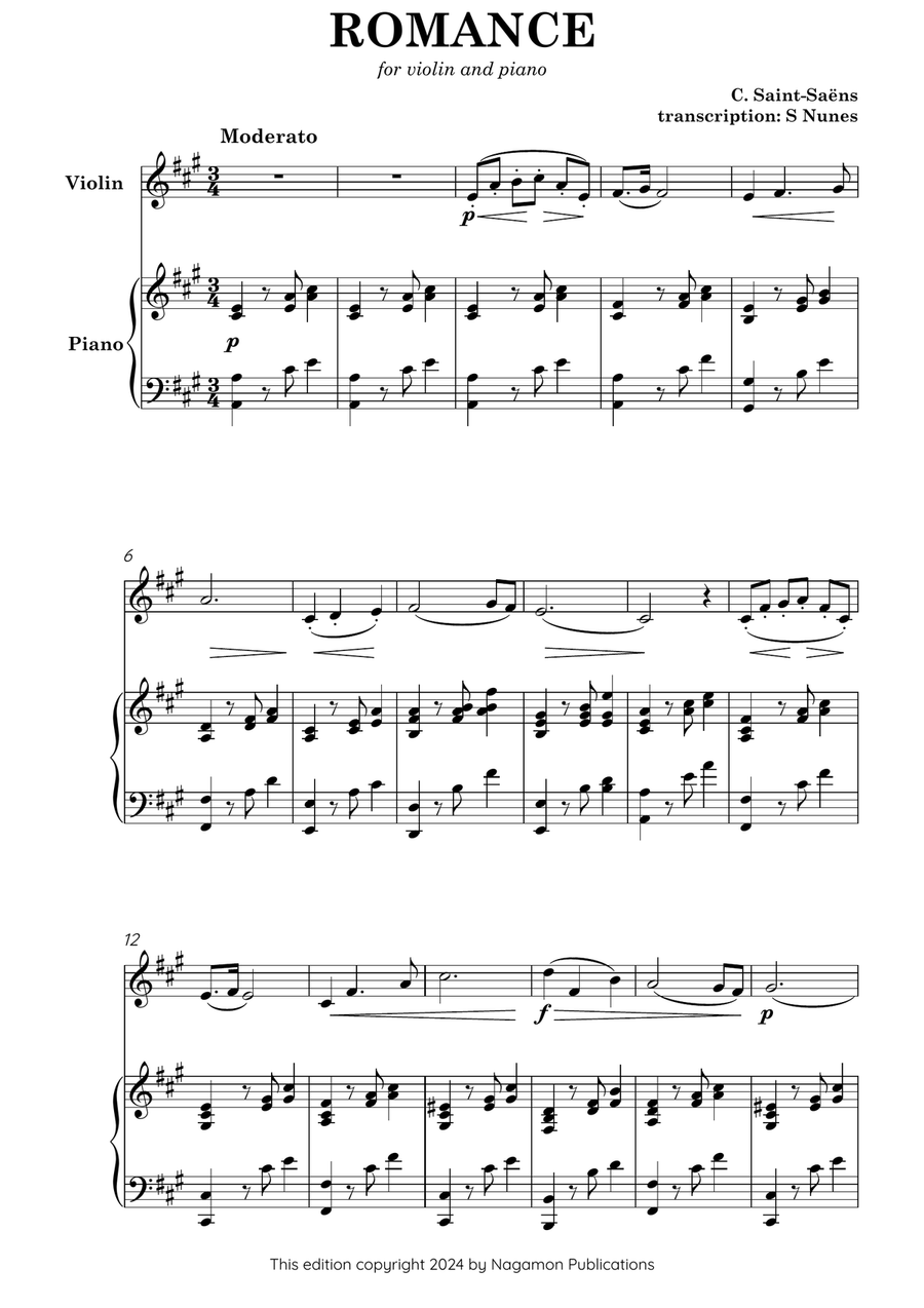 Book cover for Romance, Op. 36