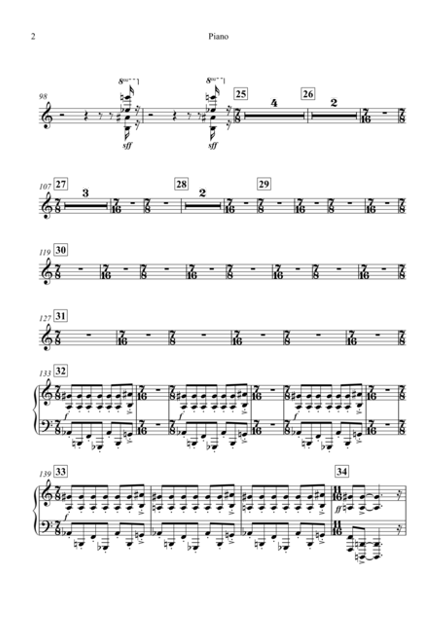 Sensemaya Piano Solo scores gallery preview page 3