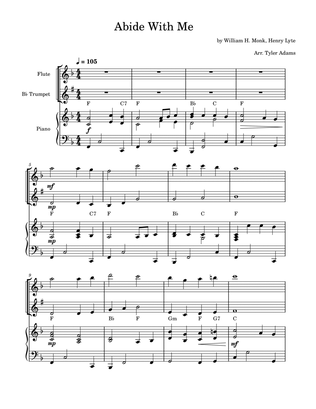 Abide With Me (Flute and Trumpet Duet with Piano)