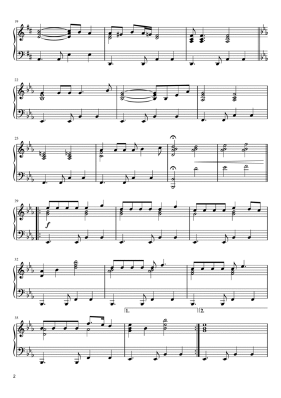 A Man Without Love (quando M'innamoro) Piano Solo scores gallery preview page 2