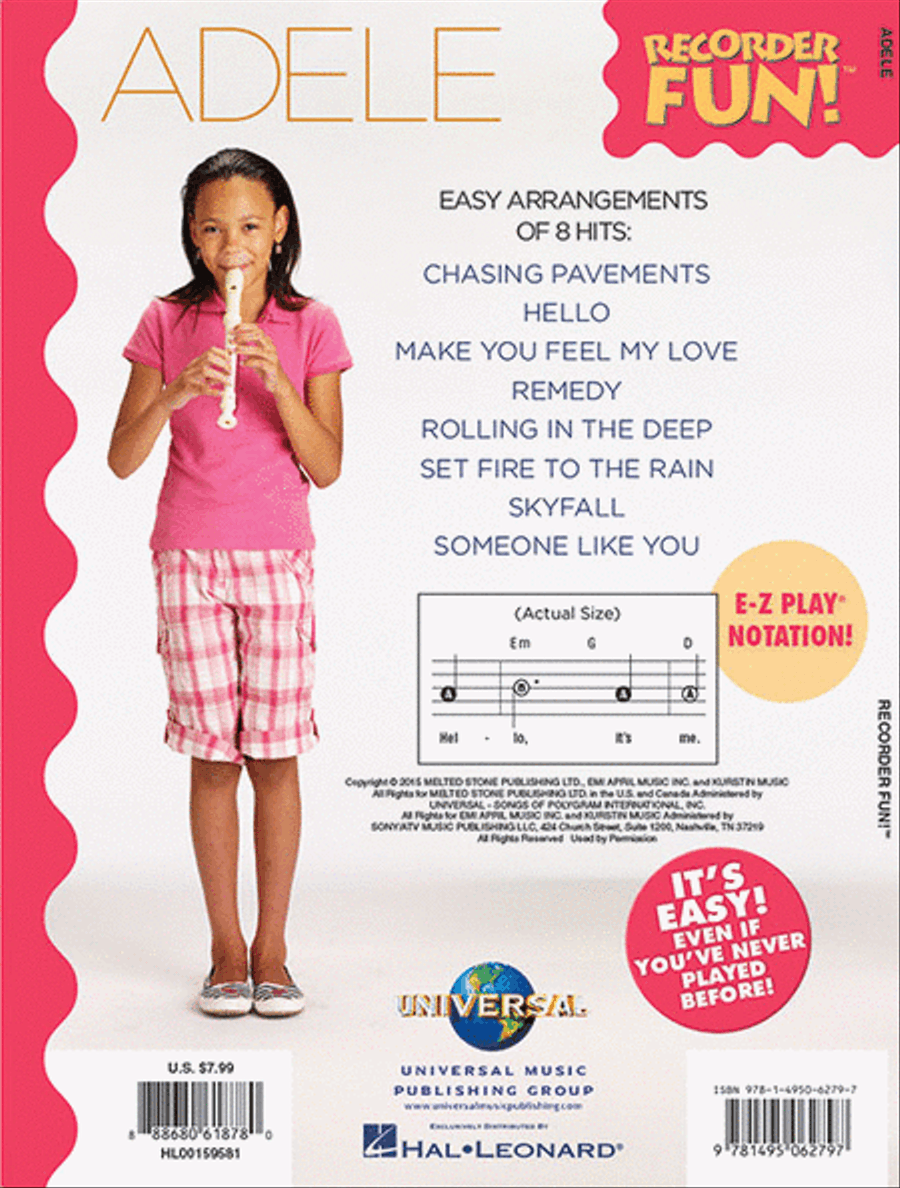 Adele - Recorder Fun! Recorder scores gallery preview page 5