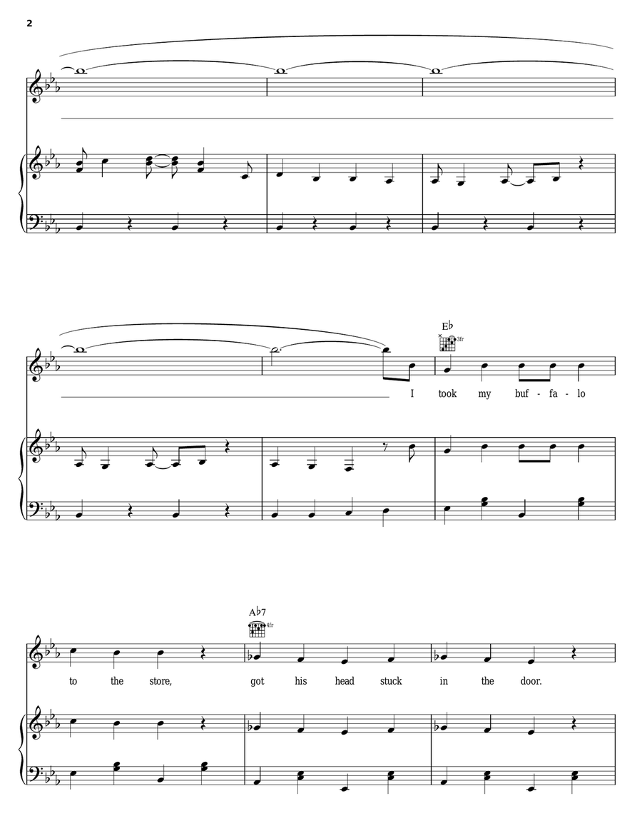 The Water Buffalo Song The Water Buffalo Song Piano, Vocal, Guitar scores gallery preview page 2
