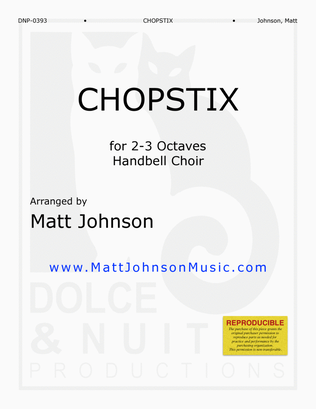 Book cover for Chopstix ~ a FUN handbell arrangement! - REPRODUCIBLE