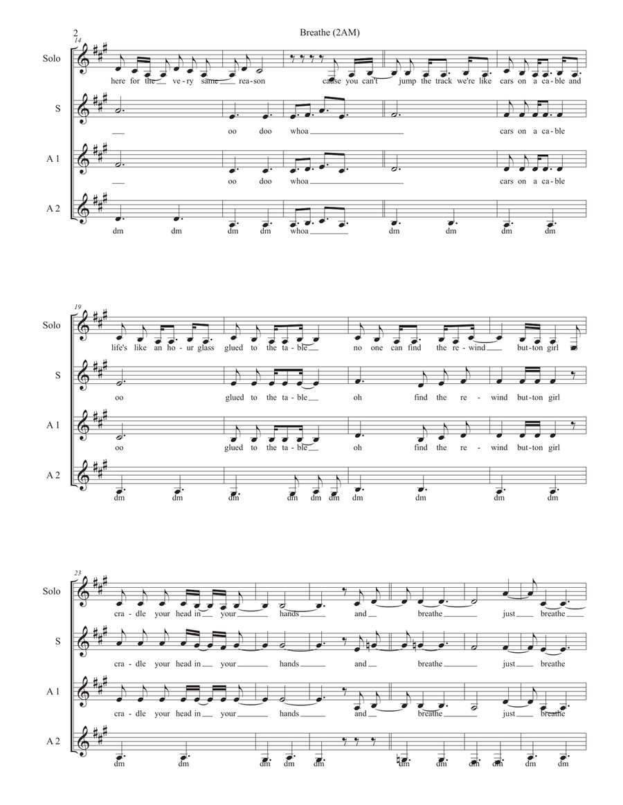 Breathe (2 AM) SSA scores gallery preview page 2