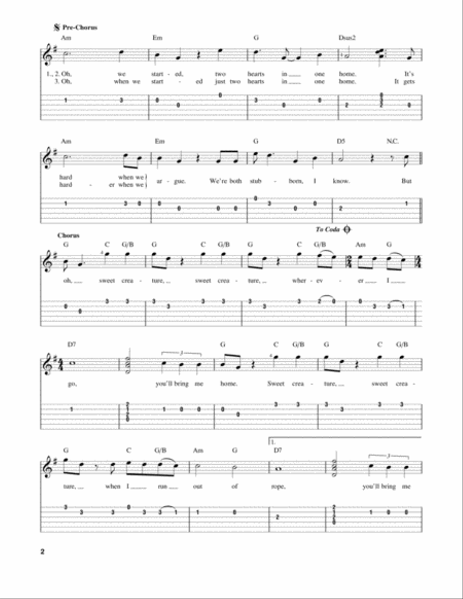 Sweet Creature Acoustic Guitar scores gallery preview page 2