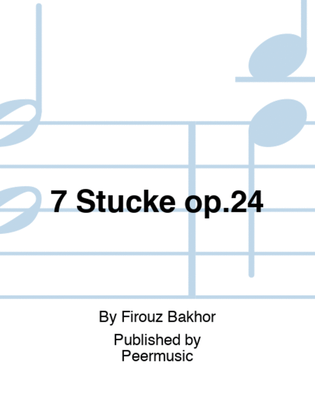 Book cover for 7 Stücke op.24