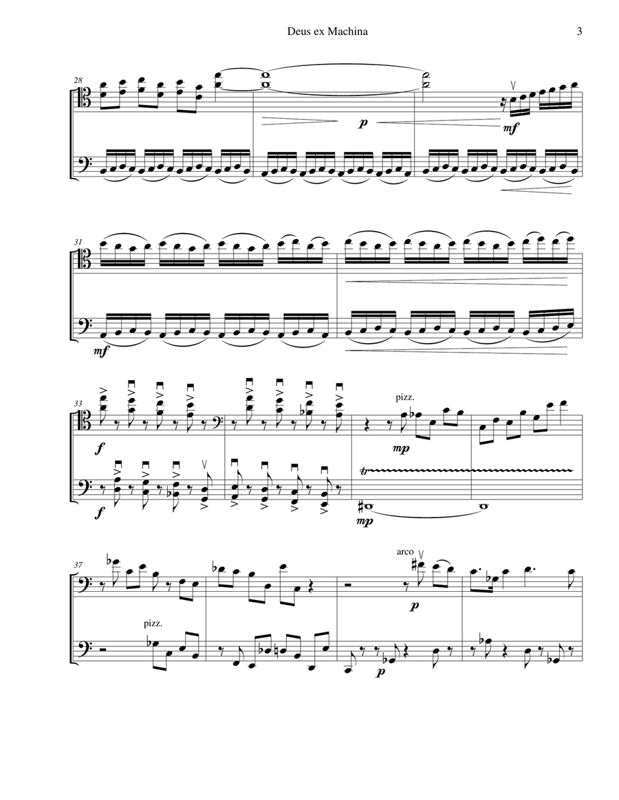 Deus ex Machina - for cello duo String Duet scores gallery preview page 3