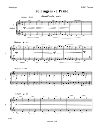 Book cover for Bupkis for one piano, four hands - set one - student part