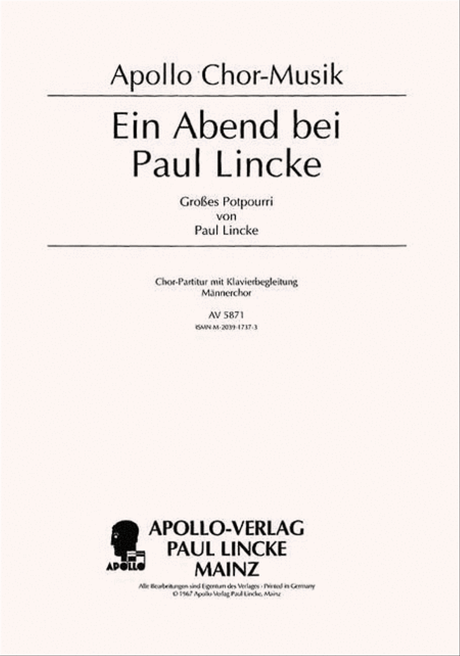 Ein Abend bei Paul Lincke