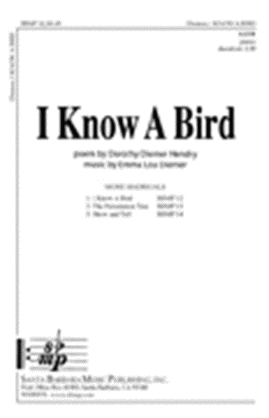 I Know A Bird - SATB Octavo 4-Part scores gallery preview page 1