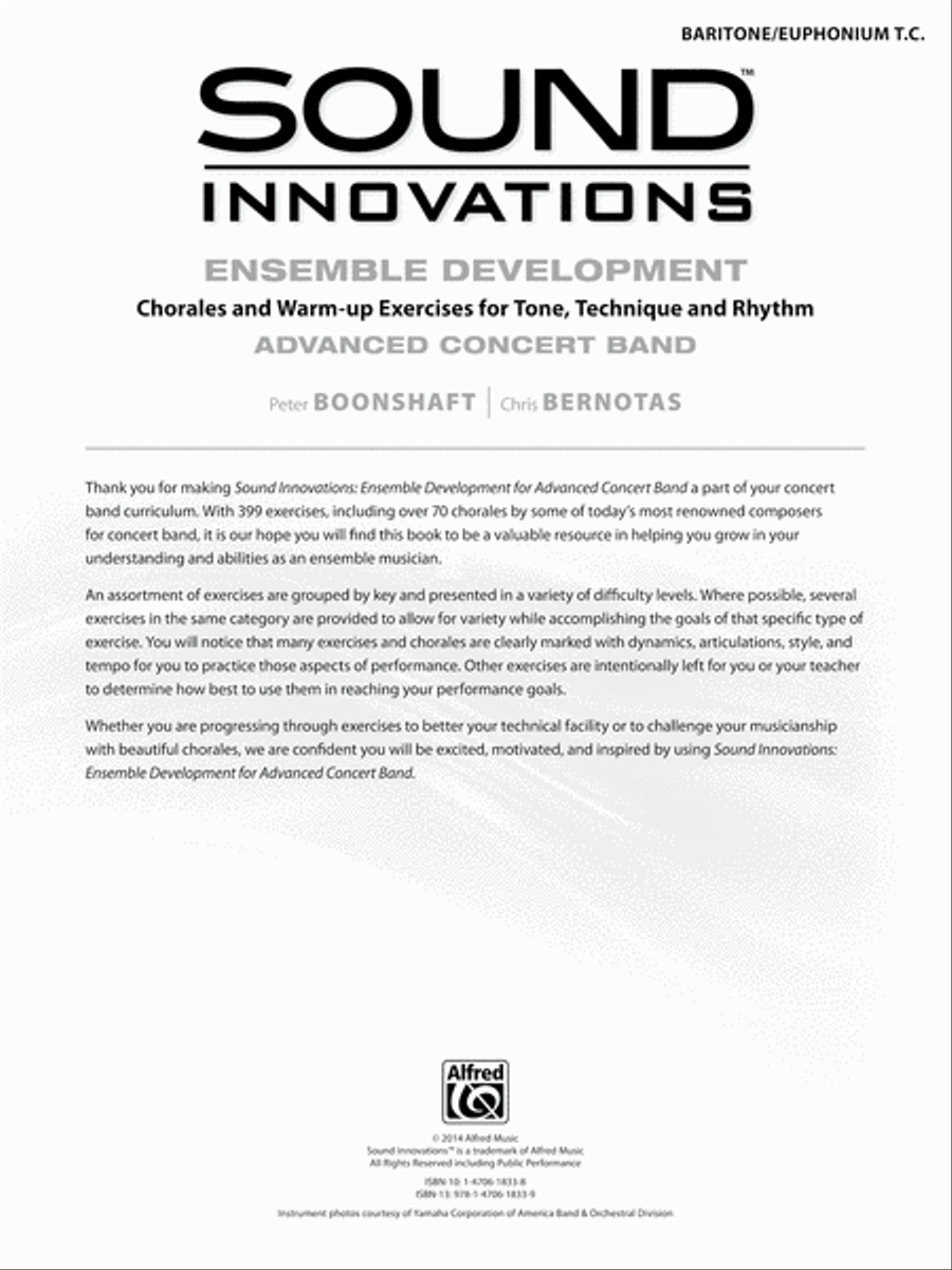 Sound Innovations for Concert Band -- Ensemble Development for Advanced Concert Band Concert Band Methods scores gallery preview page 2