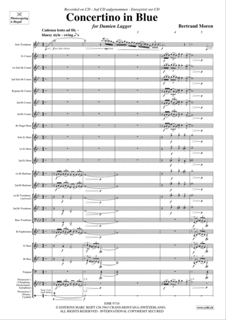 Concertino in Blue Brass Band scores gallery preview page 3