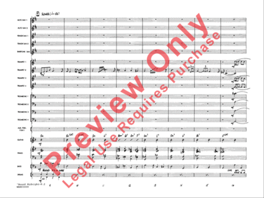 'Round Midnight Jazz Ensemble scores gallery preview page 4