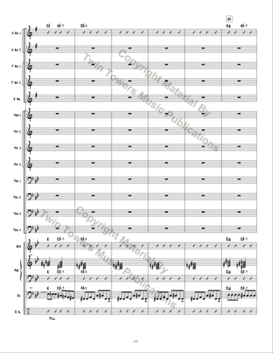 Espionage 1 Jazz Ensemble scores gallery preview page 14