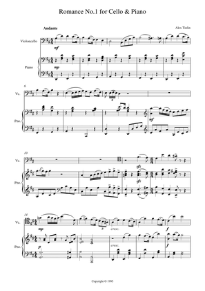 Romance No.1 for Cello and Piano
