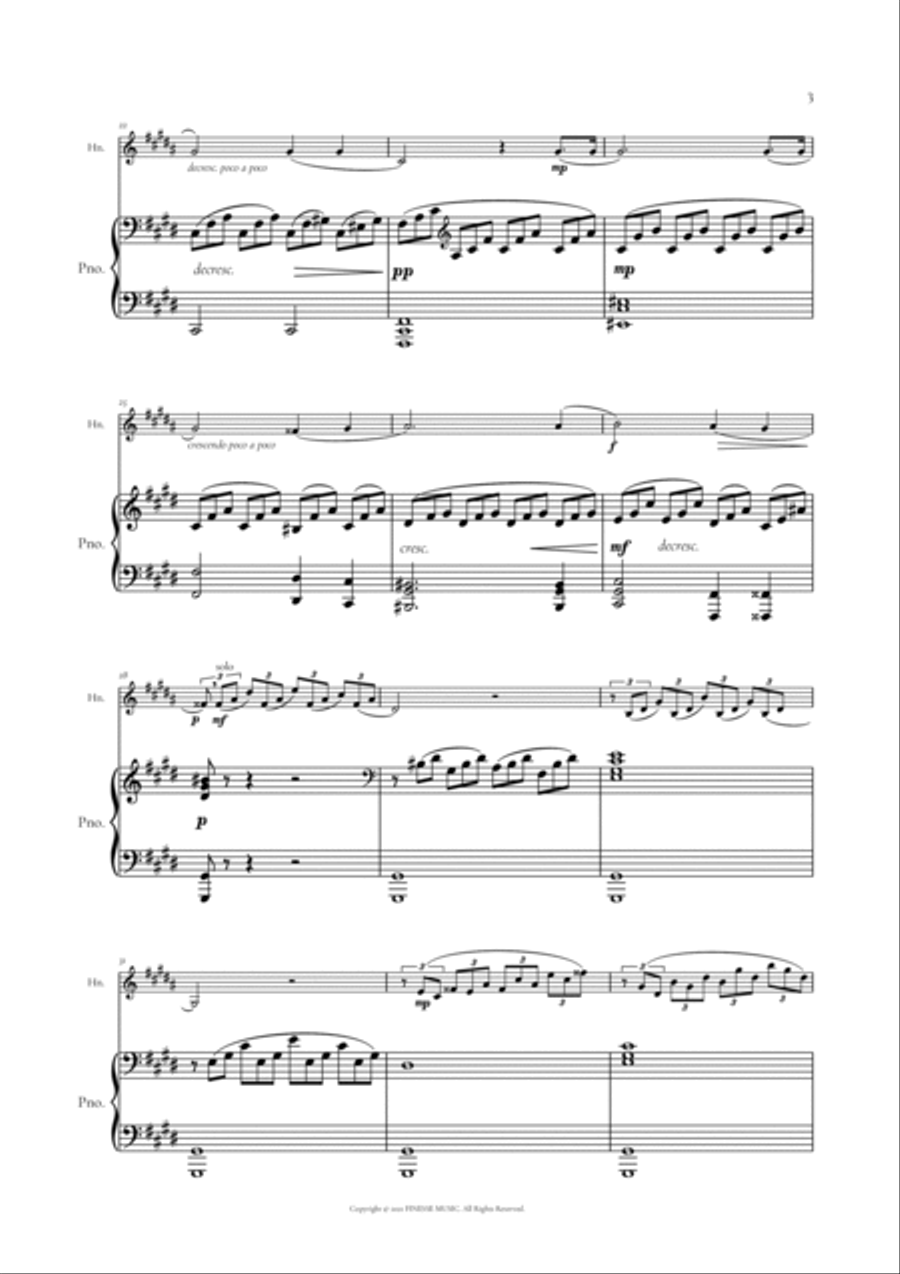 Moonlight Sonata for French Horn + Piano (duet) Brass Duet scores gallery preview page 5