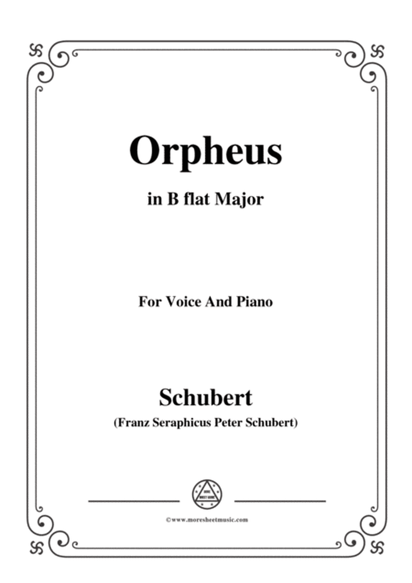 Schubert-Orpheus(Song of Orpheus as he entered Hell),D.474,in B flat Major,for Voice&Piano image number null