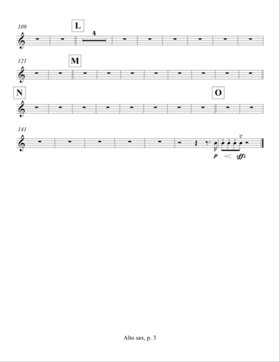 Focus on Grace ... A concerto for jazz saxophone and orchestra (2010) Alto saxophone solo part Alto Saxophone scores gallery preview page 3