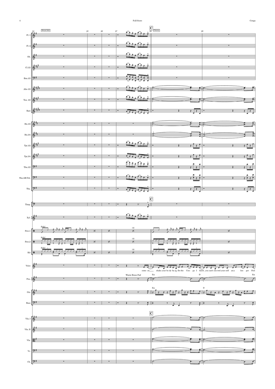 Conga Full Orchestra scores gallery preview page 4