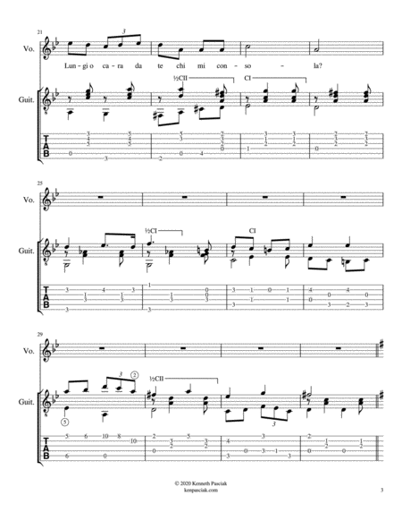 La Lontananza (for Voice and Guitar)