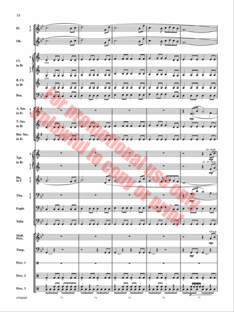 Red Hills Saga Concert Band scores gallery preview page 19