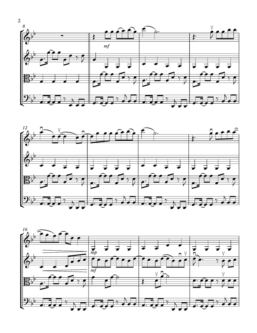 Gimme More String Quartet scores gallery preview page 2
