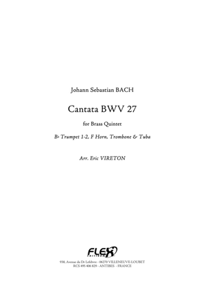 Book cover for Cantata BWV 27