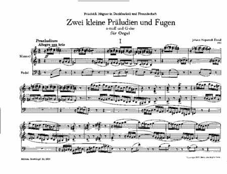 2 Small Preludes and Fugues