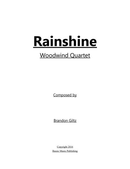 Rainshine for Wind Quartet image number null