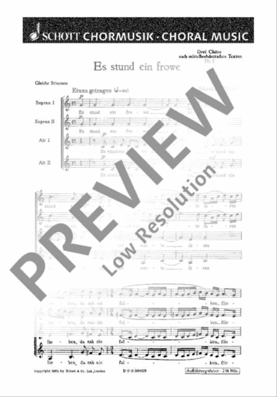 Drei Chöre SSAA scores gallery preview page 2