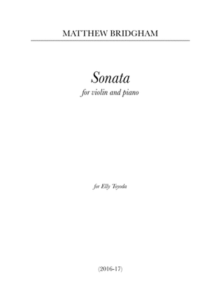 Sonata for violin and piano (2016-17)