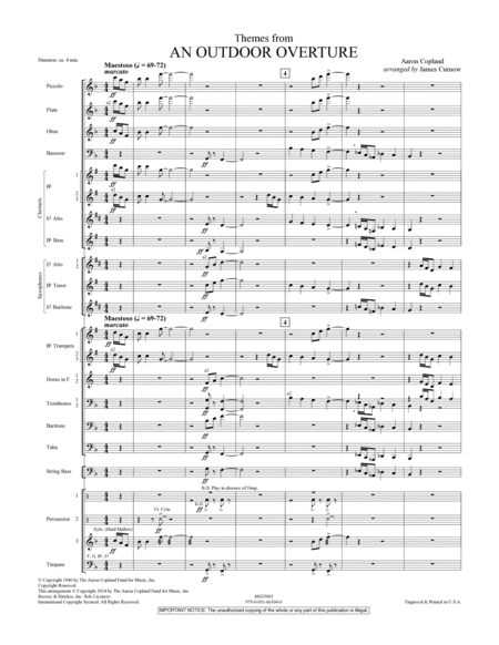 Themes from An Outdoor Overture - Conductor Score (Full Score)